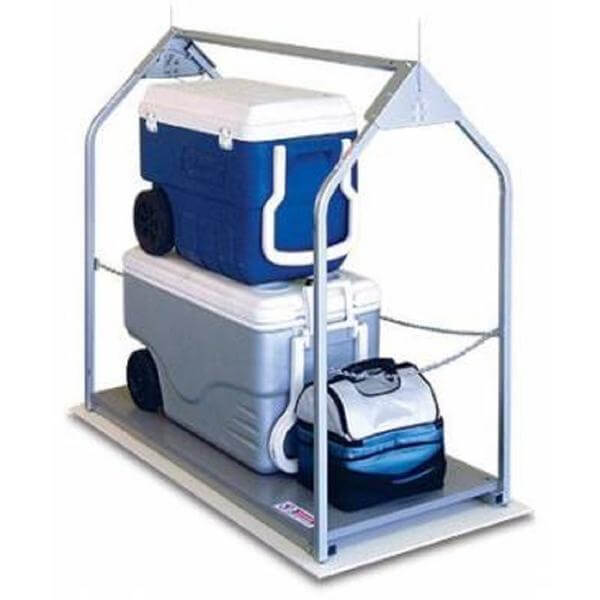 Versa Lift Model 32M Mounted Wall Switch 8-11 ft. Attic Storage Lift loaded with items - Storage Lifts Direct