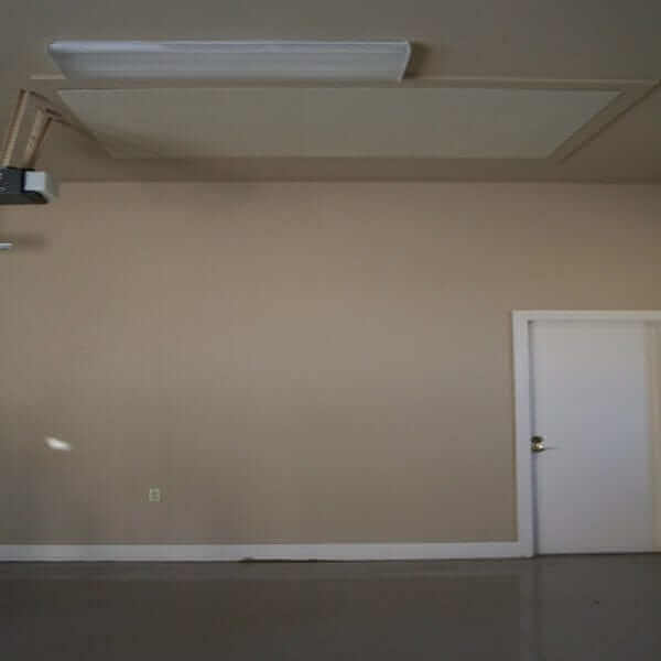 Aladdin Storage Lift (ASL-500) Garage Attic Elevator -raised flush to ceiling ground view from below
