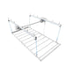 Ceiling Sam Retractable 4'x8' - technical drawing with dimensions of this retractable storage lift.